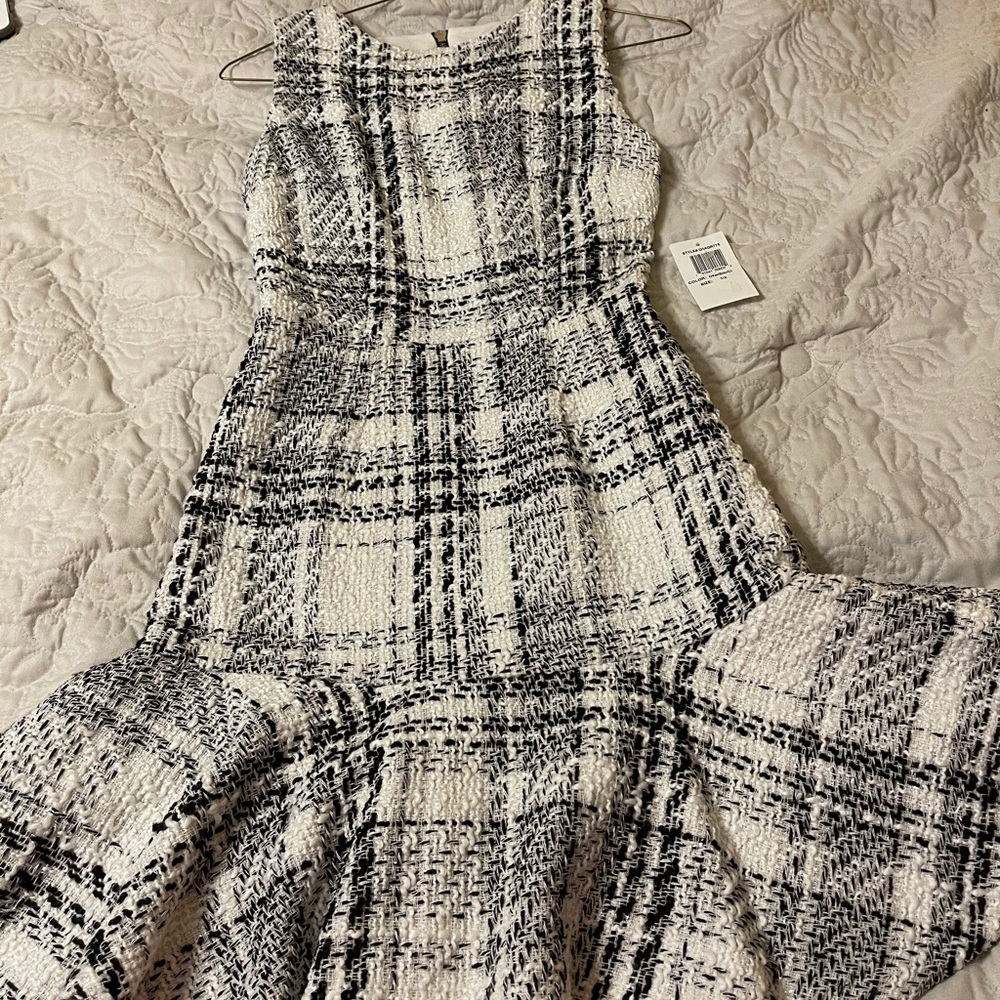 B darlin new black and white plaid dress Sz 1/2